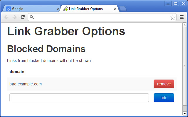 Link Grabber chrome谷歌浏览器插件_扩展第2张截图