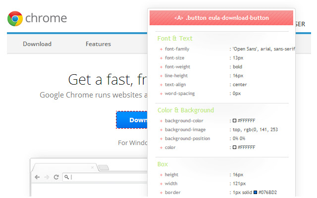 CSSViewer chrome谷歌浏览器插件_扩展第1张截图