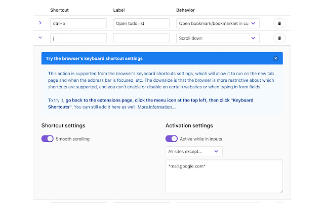 Shortkeys (Custom Keyboard Shortcuts) chrome谷歌浏览器插件_扩展第2张截图