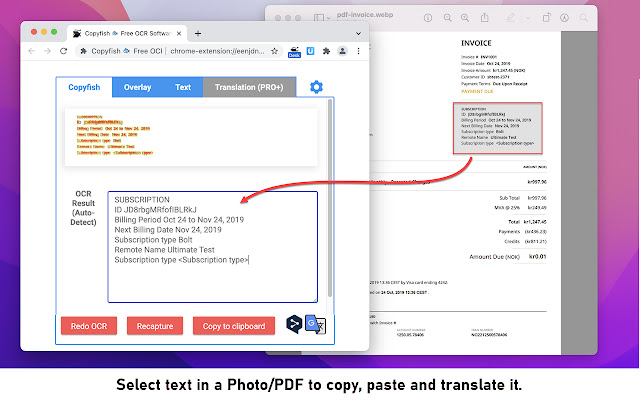 Copyfish 🐟 Free OCR Software chrome谷歌浏览器插件_扩展第3张截图