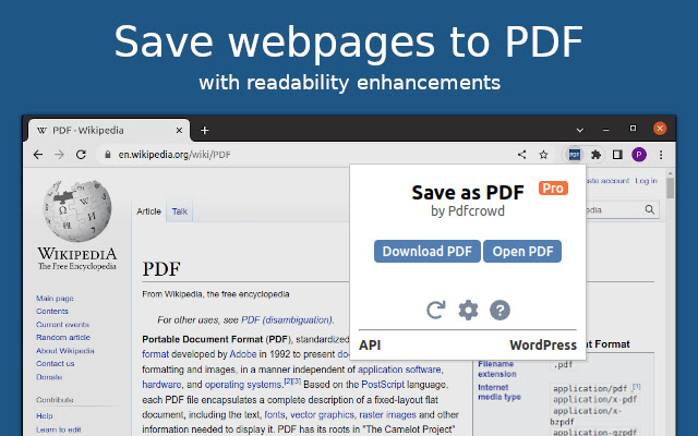 Save as PDF chrome谷歌浏览器插件_扩展第1张截图