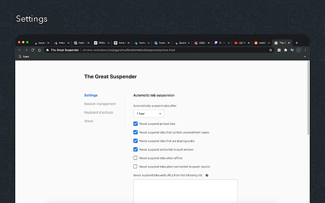 The Great Suspender Original chrome谷歌浏览器插件_扩展第3张截图