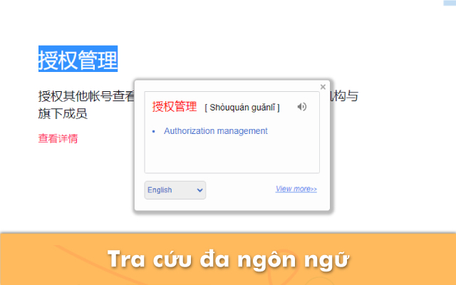 Hanzii: Từ điển Trung Việt, Việt Trung chrome谷歌浏览器插件_扩展第2张截图