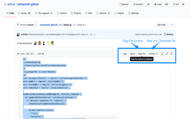 Enhanced GitHub chrome谷歌浏览器插件_扩展第2张截图