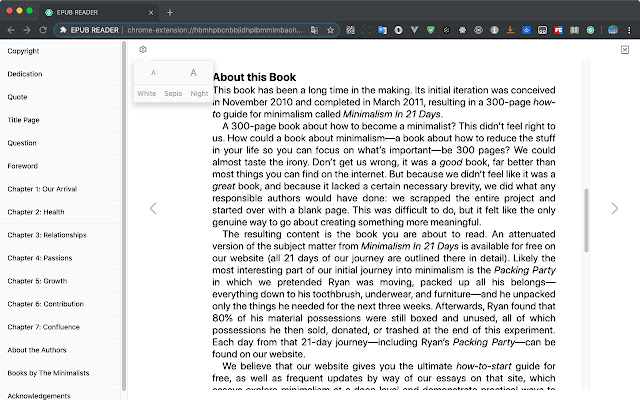 EPUB READER chrome谷歌浏览器插件_扩展第2张截图