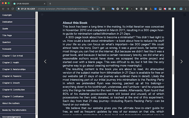 EPUB READER chrome谷歌浏览器插件_扩展第4张截图