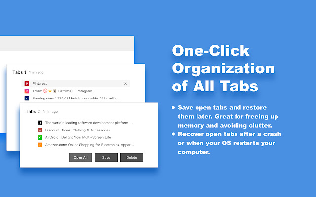 OneTab Plus:标签效率管理扩展 chrome谷歌浏览器插件_扩展第1张截图