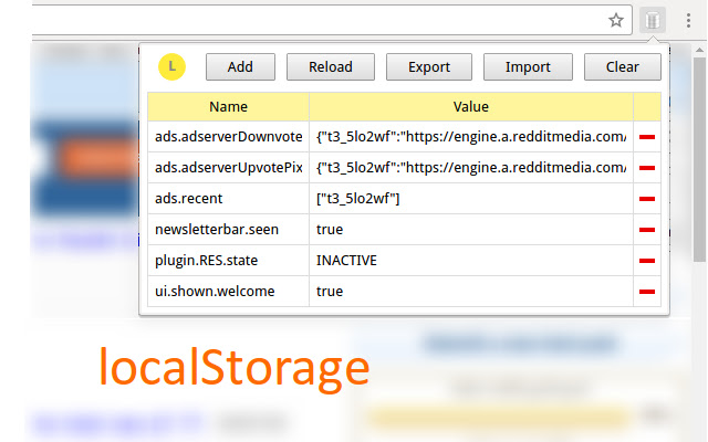 LocalStorage Manager chrome谷歌浏览器插件_扩展第1张截图