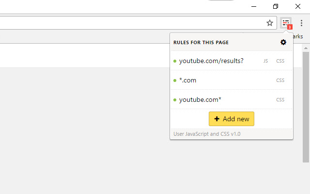 User JavaScript and CSS chrome谷歌浏览器插件_扩展第3张截图