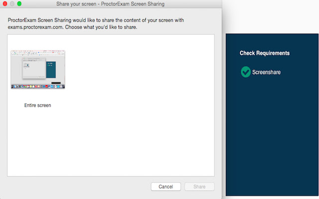 ProctorExam Screen Sharing chrome谷歌浏览器插件_扩展第1张截图