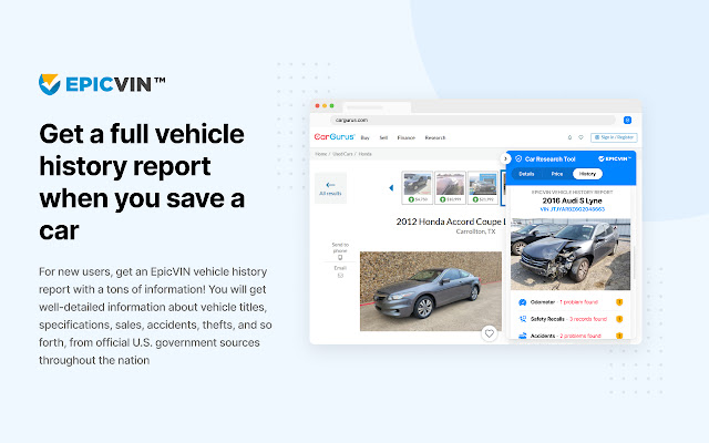 EpicVIN Vehicle History Reports chrome谷歌浏览器插件_扩展第5张截图