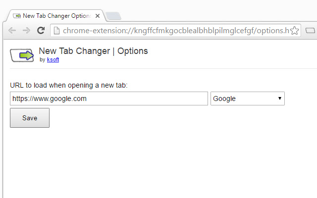 New Tab Changer chrome谷歌浏览器插件_扩展第1张截图