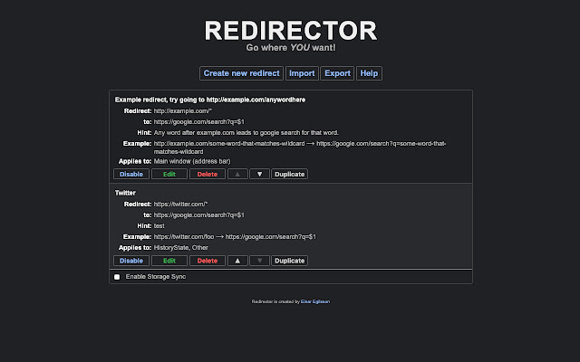 Redirector chrome谷歌浏览器插件_扩展第4张截图