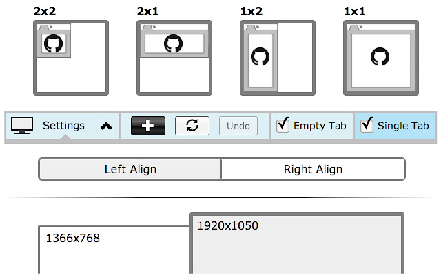 Tab Resize - split screen layouts chrome谷歌浏览器插件_扩展第3张截图
