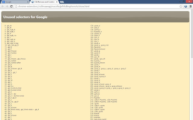 CSS remove and combine chrome谷歌浏览器插件_扩展第2张截图