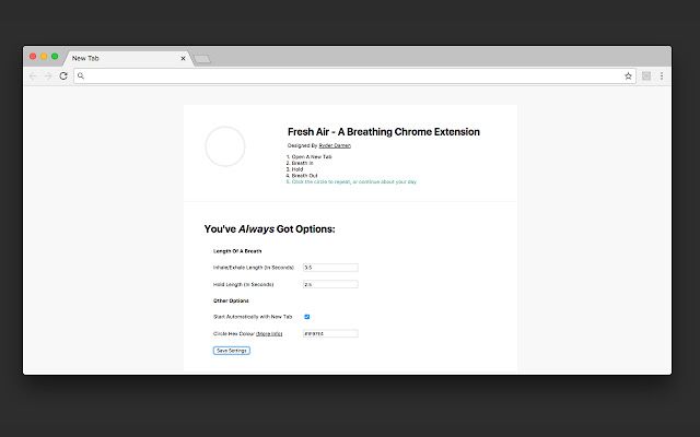 Fresh Air - A Simple Breathing Tool chrome谷歌浏览器插件_扩展第2张截图