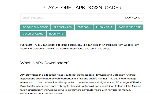 APK Downloader by Play Store chrome谷歌浏览器插件_扩展第1张截图