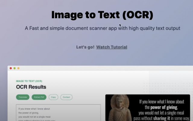 Image to Text (OCR) chrome谷歌浏览器插件_扩展第1张截图