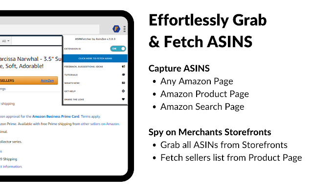 ASINFetcher Amazon ASIN Grabber Tool chrome谷歌浏览器插件_扩展第1张截图