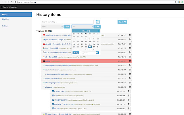 History Manager chrome谷歌浏览器插件_扩展第1张截图