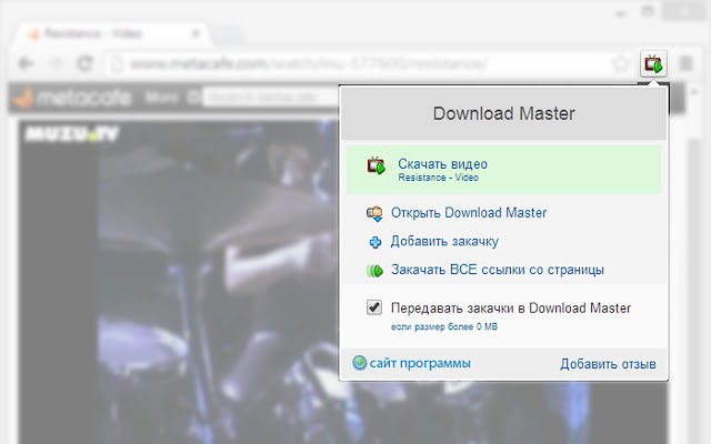 Download Master chrome谷歌浏览器插件_扩展第2张截图