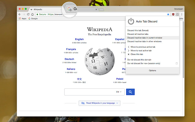 Auto Tab Discard chrome谷歌浏览器插件_扩展第3张截图