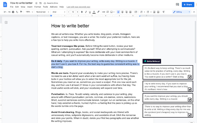 BetterWriter.ai chrome谷歌浏览器插件_扩展第1张截图