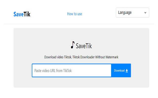 SaveTik - Tik Tok Downloader chrome谷歌浏览器插件_扩展第1张截图