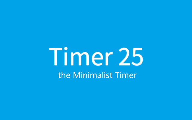 Timer 25: 极简计时 chrome谷歌浏览器插件_扩展第1张截图