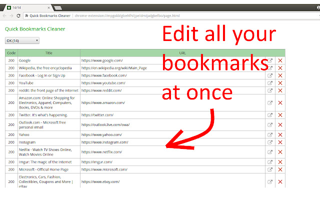 Quick Bookmark Cleaner chrome谷歌浏览器插件_扩展第2张截图