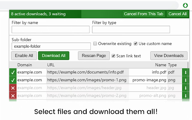 Multi-File Downloader chrome谷歌浏览器插件_扩展第2张截图