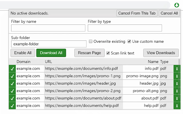 Multi-File Downloader chrome谷歌浏览器插件_扩展第3张截图