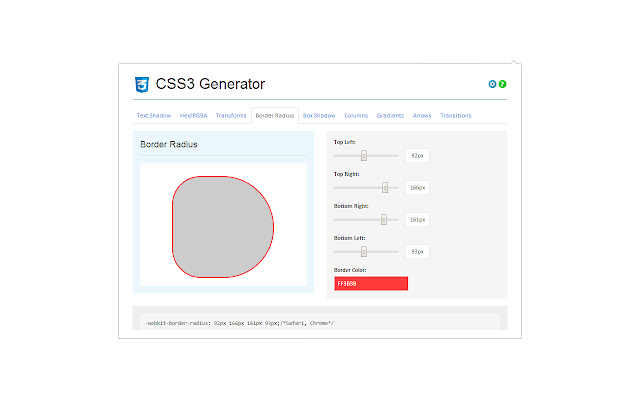 CSS3 Generator chrome谷歌浏览器插件_扩展第2张截图