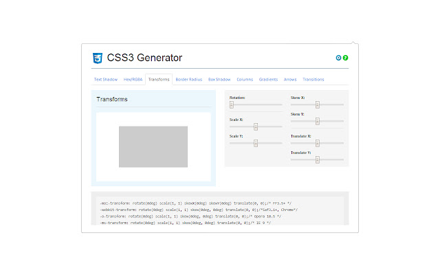 CSS3 Generator chrome谷歌浏览器插件_扩展第5张截图