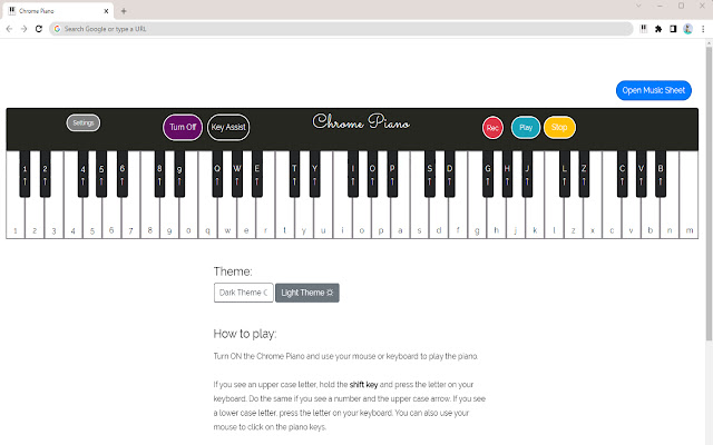 Chrome Piano chrome谷歌浏览器插件_扩展第4张截图