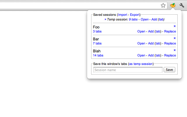 Session Manager chrome谷歌浏览器插件_扩展第1张截图