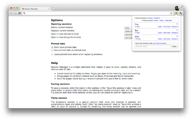 Session Manager chrome谷歌浏览器插件_扩展第3张截图