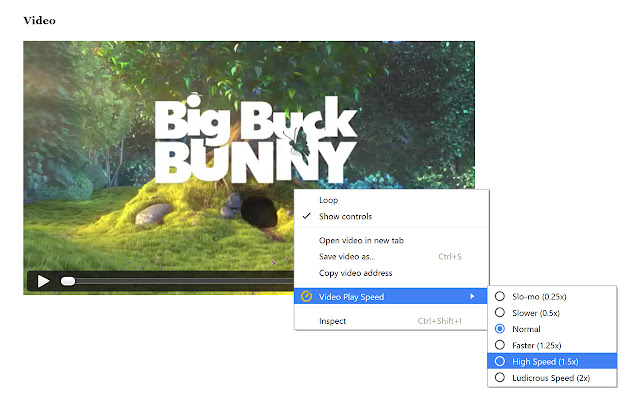 Video Play Speed chrome谷歌浏览器插件_扩展第1张截图
