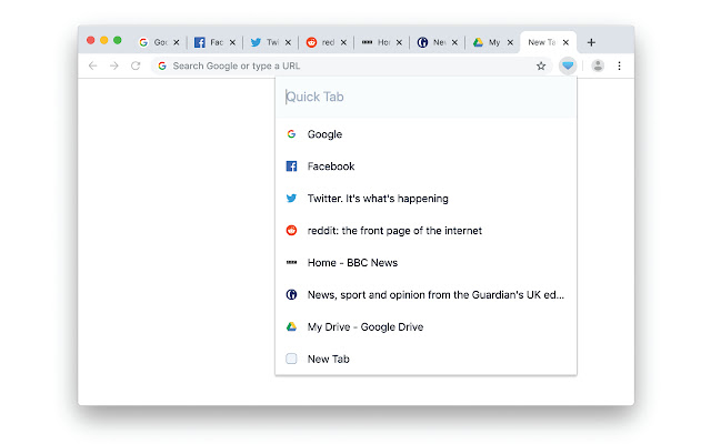 Quick Tab chrome谷歌浏览器插件_扩展第1张截图
