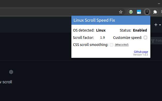 Linux Scroll Speed Fix chrome谷歌浏览器插件_扩展第1张截图