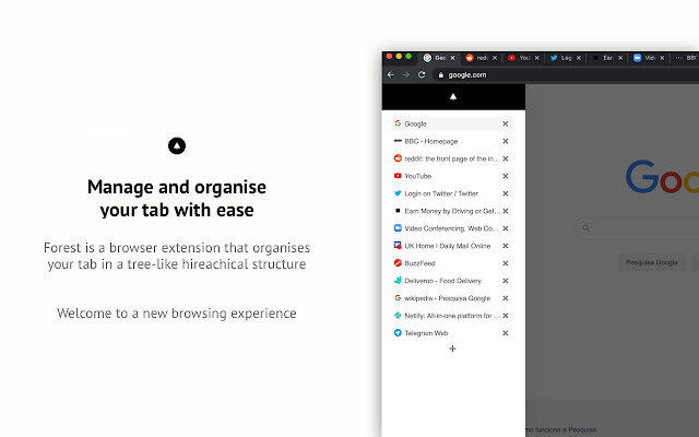Forest: Tree Style Tab Manager chrome谷歌浏览器插件_扩展第2张截图