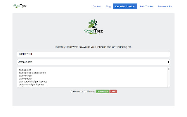 KW Index Checker and Amazon Rank Tracker chrome谷歌浏览器插件_扩展第1张截图