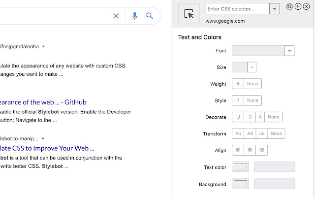 Stylebot chrome谷歌浏览器插件_扩展第1张截图