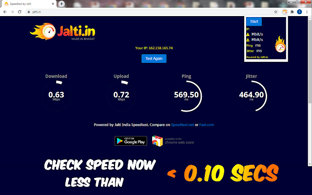 Speedtest by Jalti.in chrome谷歌浏览器插件_扩展第2张截图
