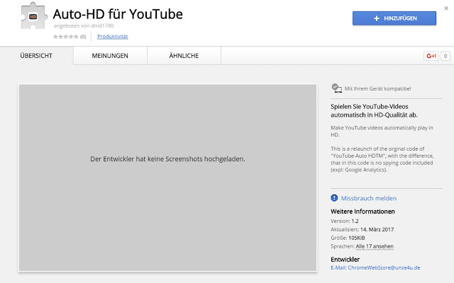 YouTube-Auto HD chrome谷歌浏览器插件_扩展第1张截图