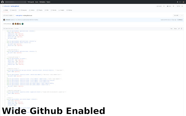 Wide GitHub chrome谷歌浏览器插件_扩展第1张截图