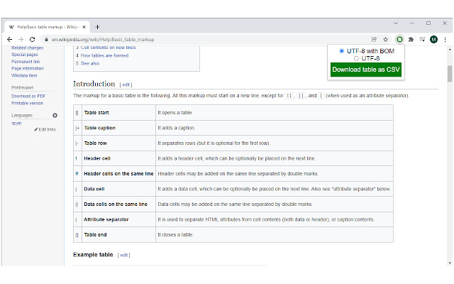 Download table as CSV chrome谷歌浏览器插件_扩展第2张截图