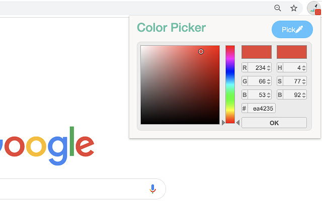 Easy Color Picker chrome谷歌浏览器插件_扩展第2张截图