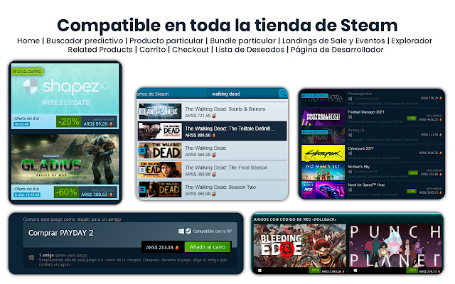 Steamcito: Steam con impuestos Argentina 2021 chrome谷歌浏览器插件_扩展第2张截图