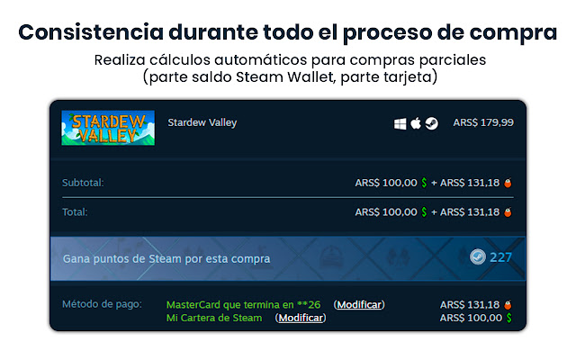 Steamcito: Steam con impuestos Argentina 2021 chrome谷歌浏览器插件_扩展第5张截图